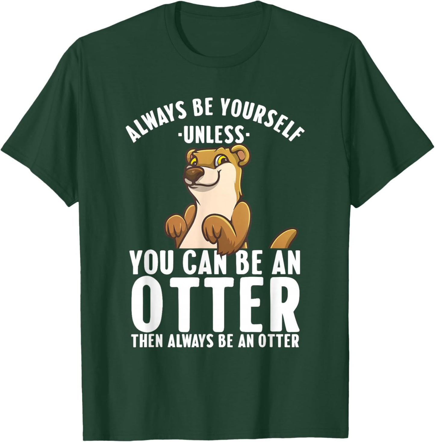 Cute Otter Design Women Sea River Otter Wild Animal T-Shirt - T-Shirt | Forest