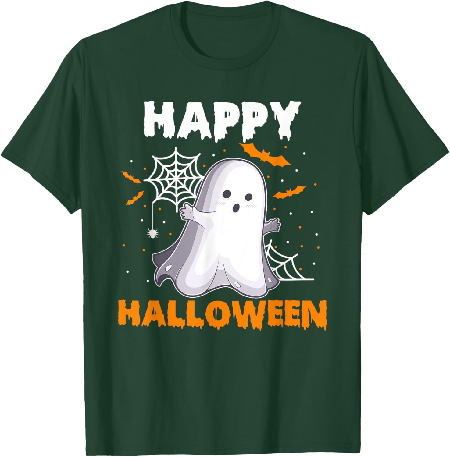 Trick Or Treat Halloween Ghost Rainbow Funny T-Shirt - T-Shirt | Forest