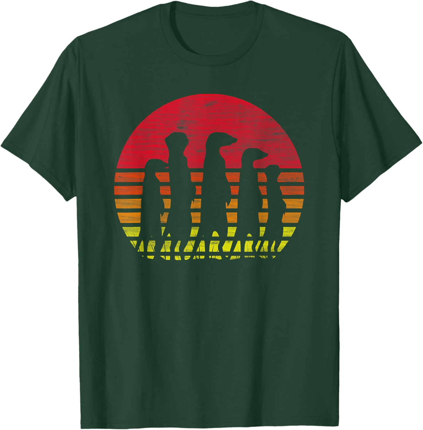 Retro meerkat silhouette T-Shirt - T-Shirt | Forest