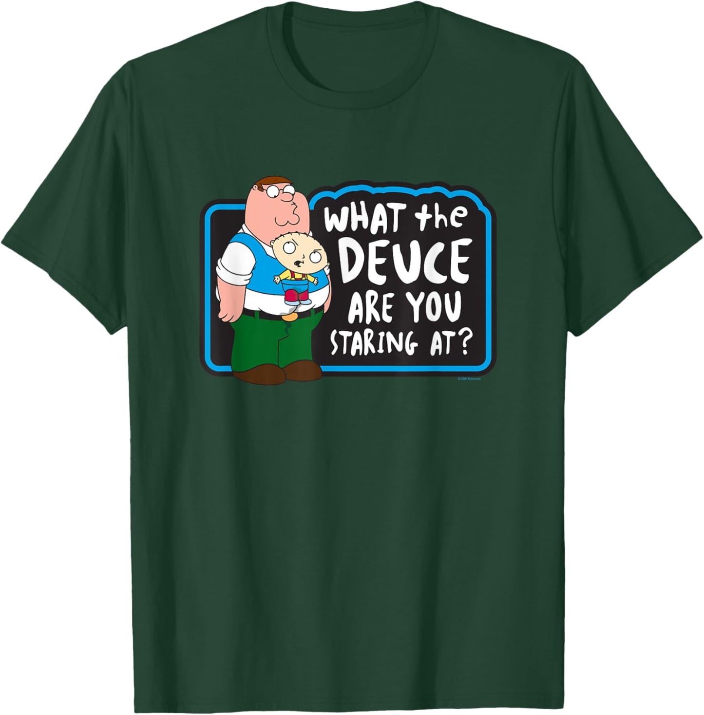 Family Guy What the Deuce Peter and Stewie Funny Cartoon T-Shirt - T-Shirt | Forest