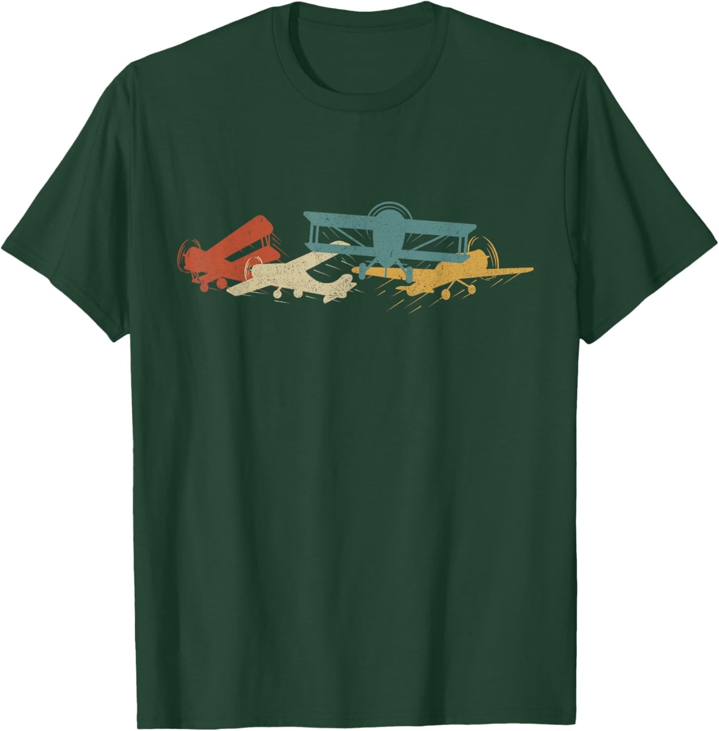 Airplane Pilot Vintage T-Shirt - T-Shirt | Forest