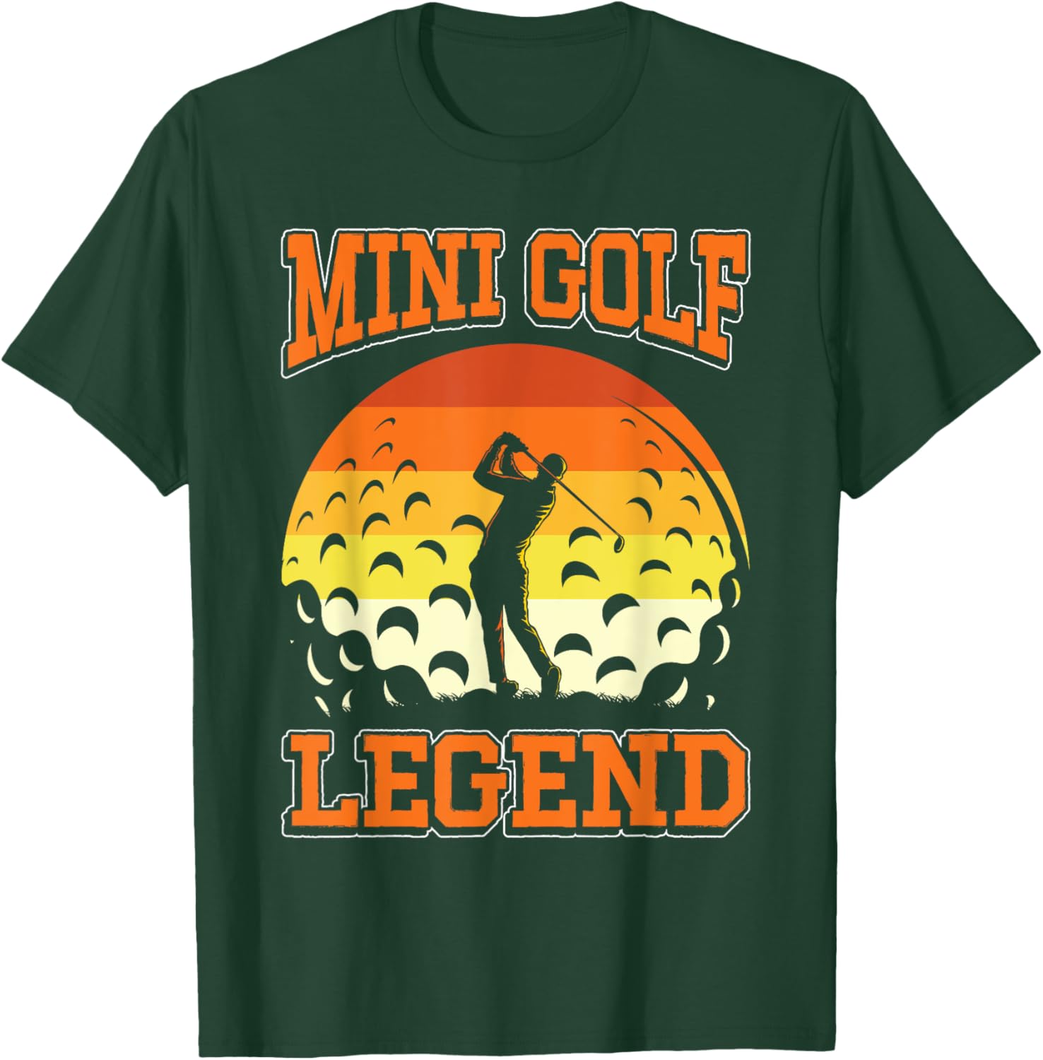 Vintage Retro Mini Golf Champion Funny mini Golfer Sport T-Shirt - T-Shirt | Forest