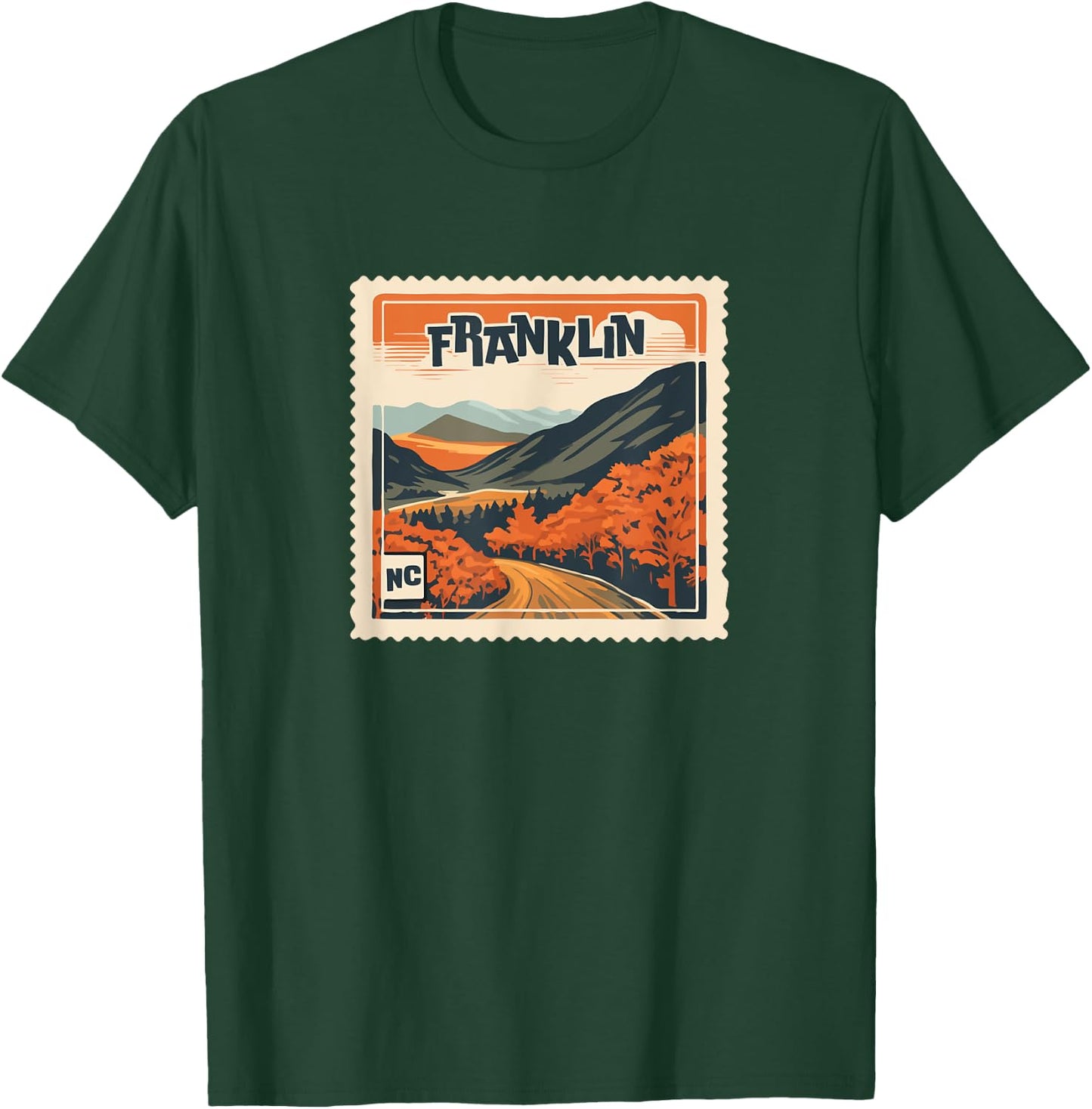 Franklin NC Mountain Franklin NC Travel Hiking Vacation T-Shirt - T-Shirt | Forest