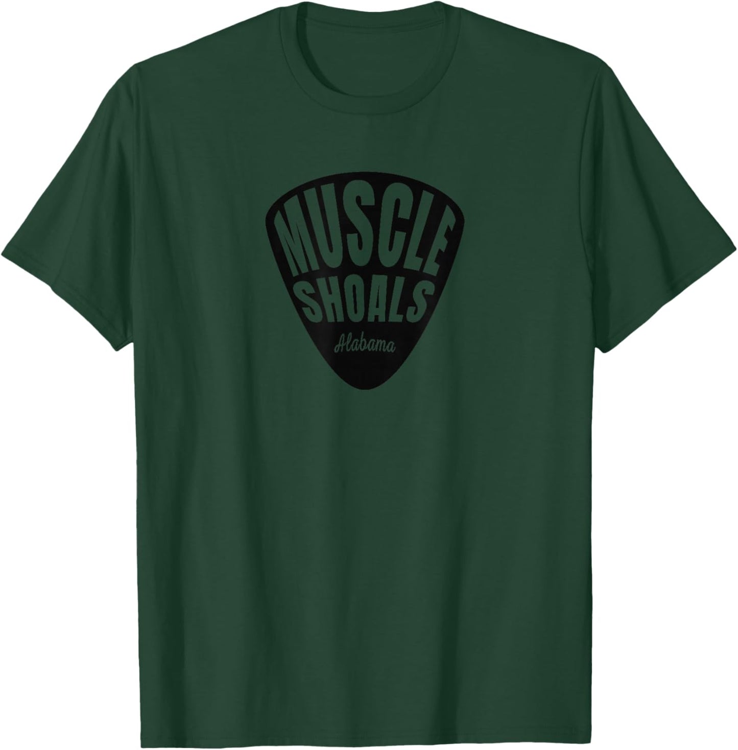 Muscle Shoals Alabama Music Guitar Pick T-Shirt - T-Shirt | Forest