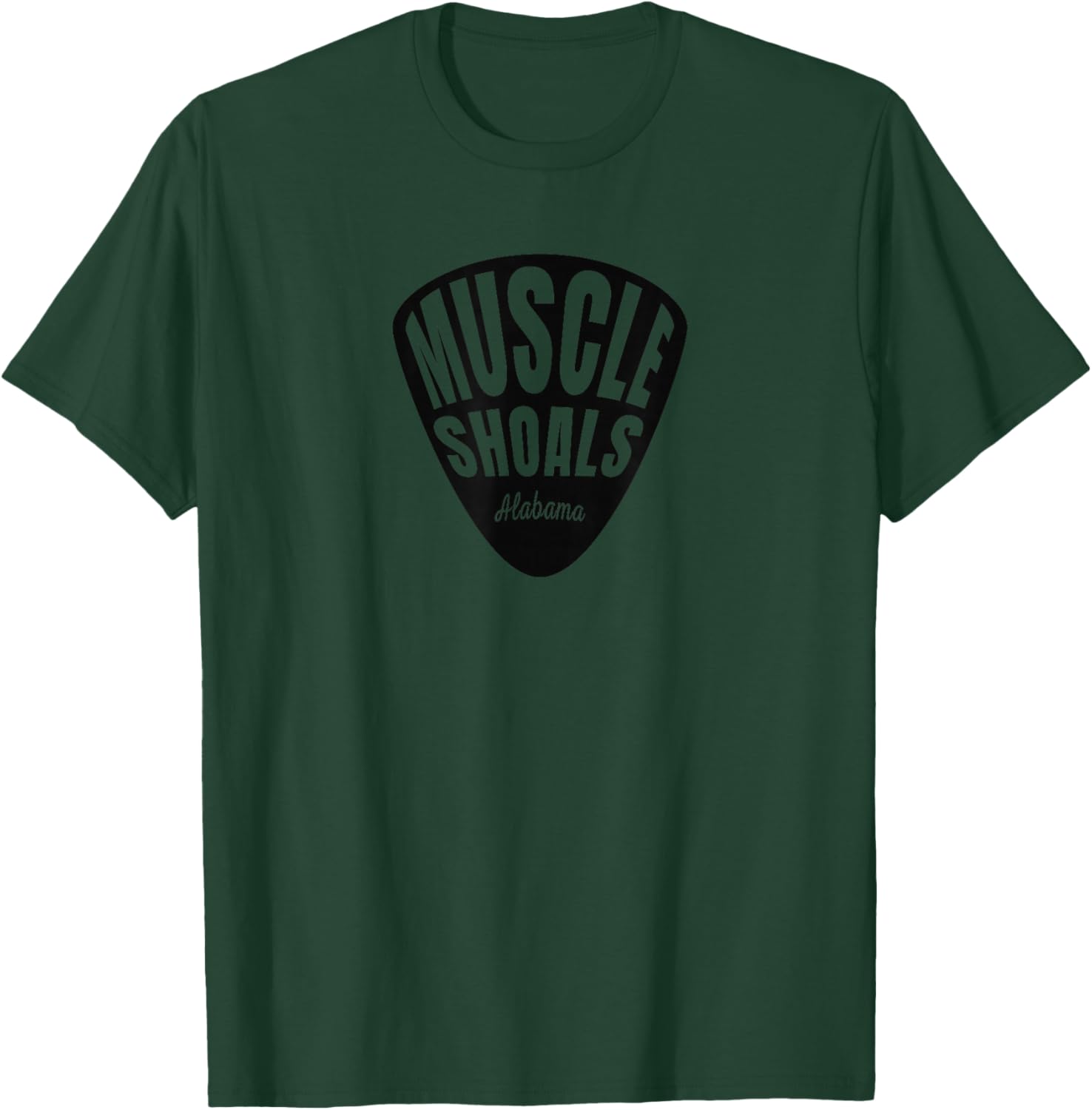 Muscle Shoals Alabama Music Guitar Pick T-Shirt - T-Shirt | Forest