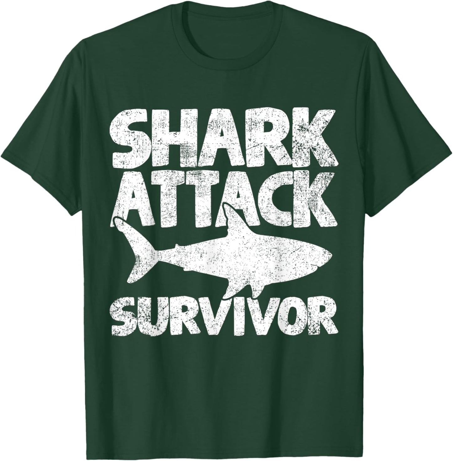Shark Attack Survivor T-Shirt - T-Shirt | Forest