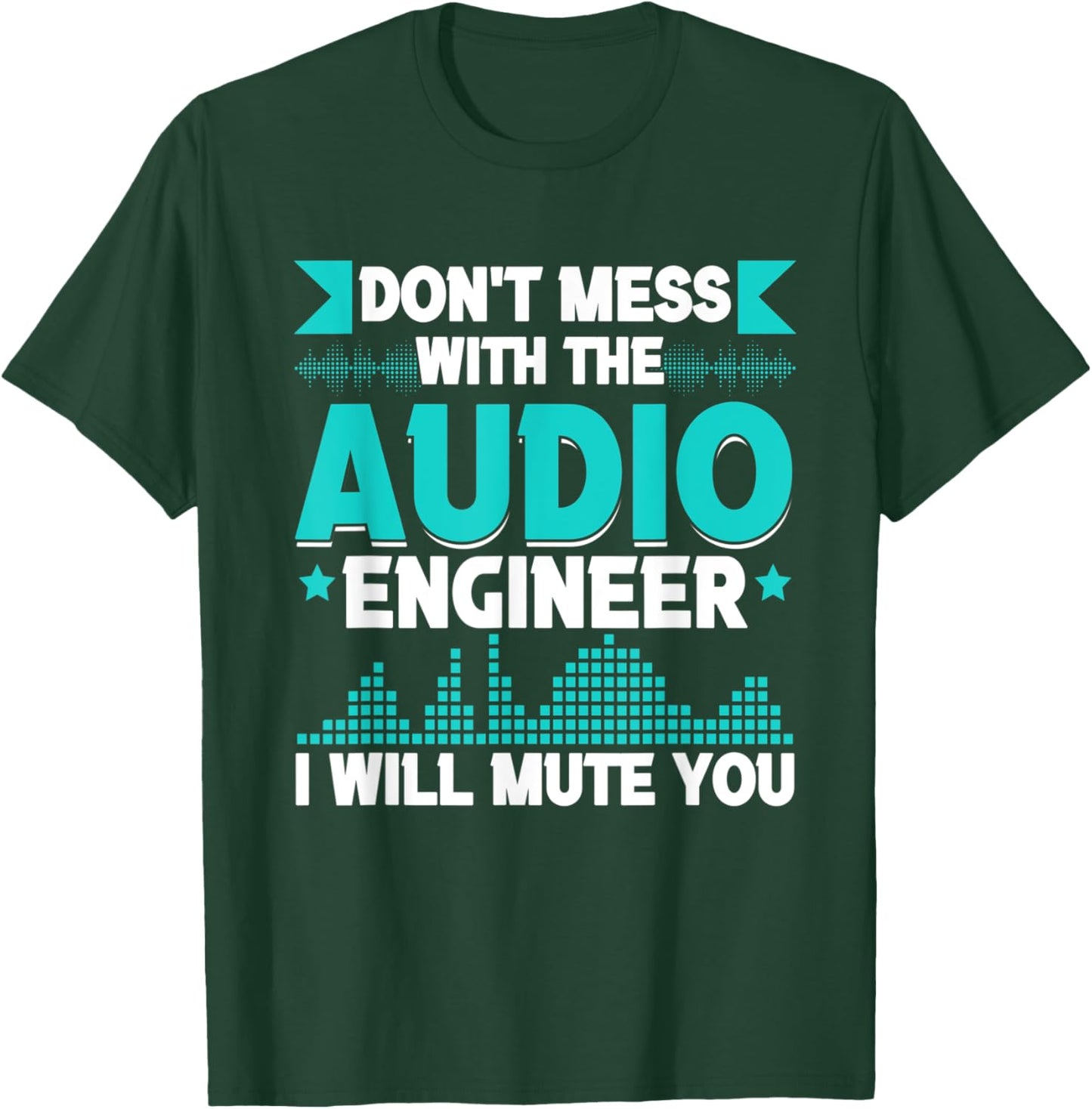 Audio Engineer Sound Engineer Audio Wave T-Shirt - T-Shirt | Forest