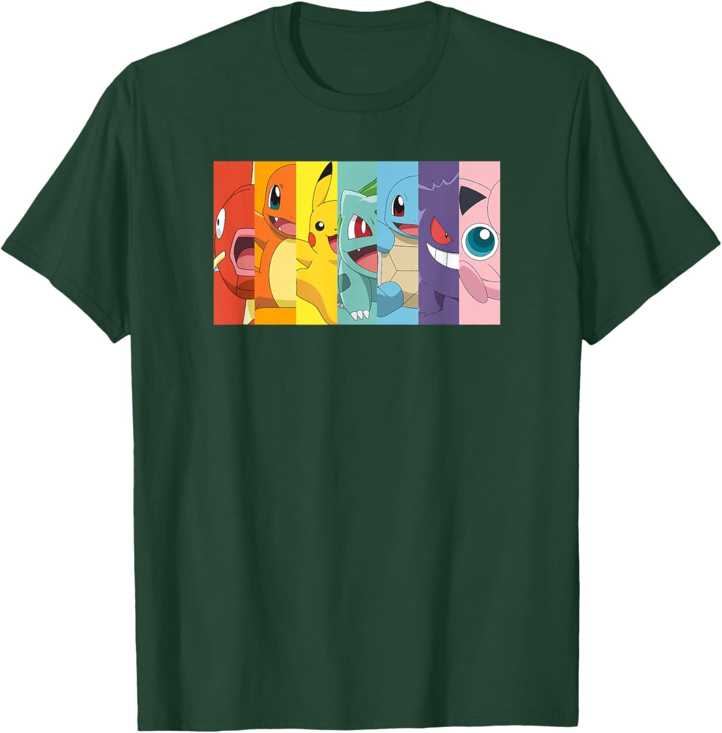 Pokémon Group Shot Poke Portrait Rainbow T-Shirt - T-Shirt | Forest