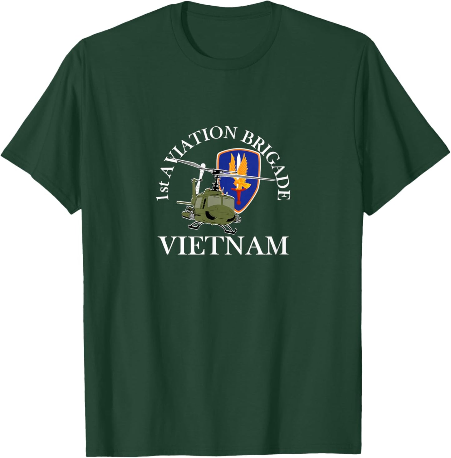1st Aviation Brigade Vietnam Veteran The Golden Hawks Xmas T-Shirt - T-Shirt | Forest
