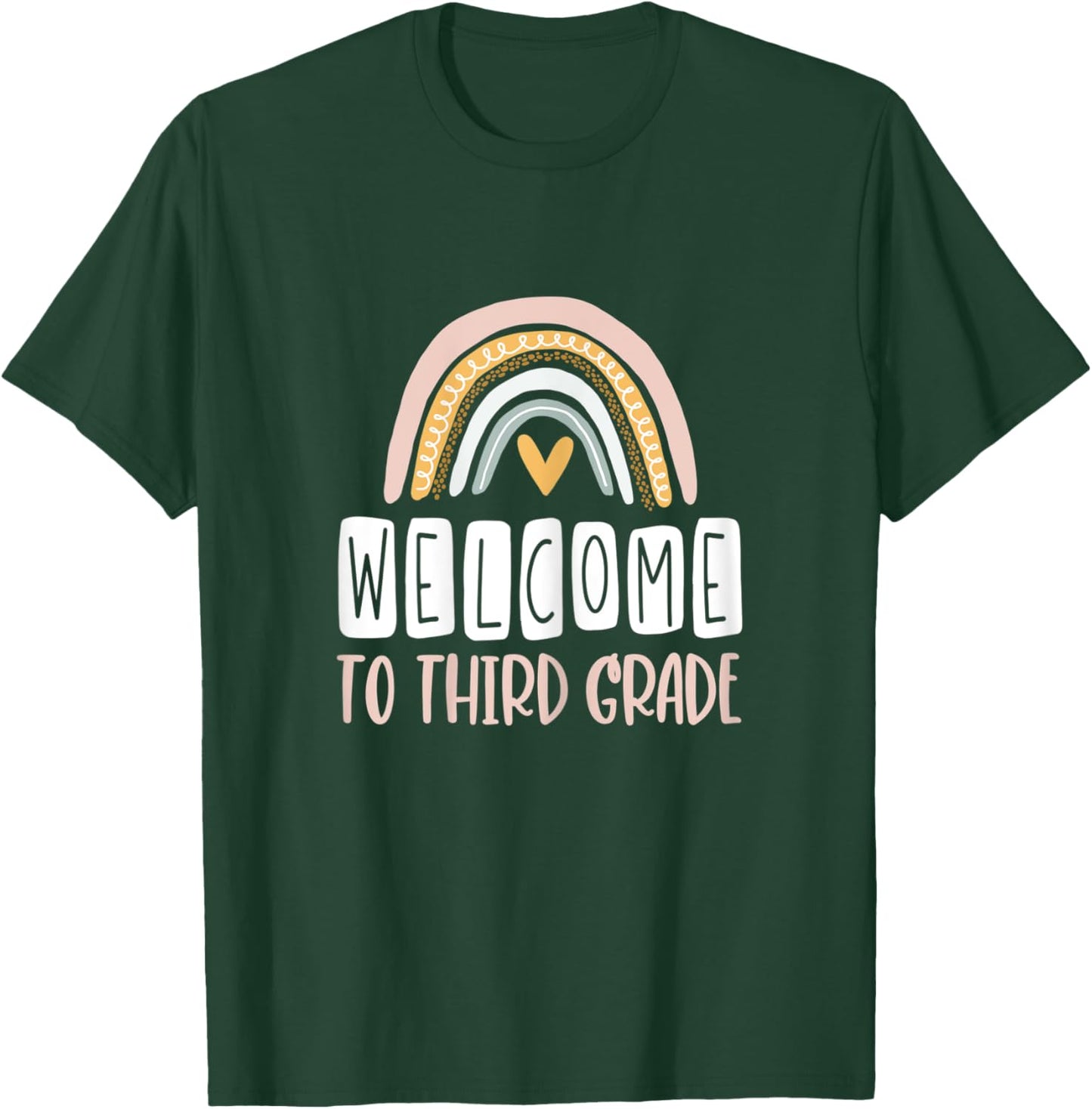 Welcome to Third Grade Boho Rainbow Back to School 3rd Grade T-Shirt - T-Shirt | Forest