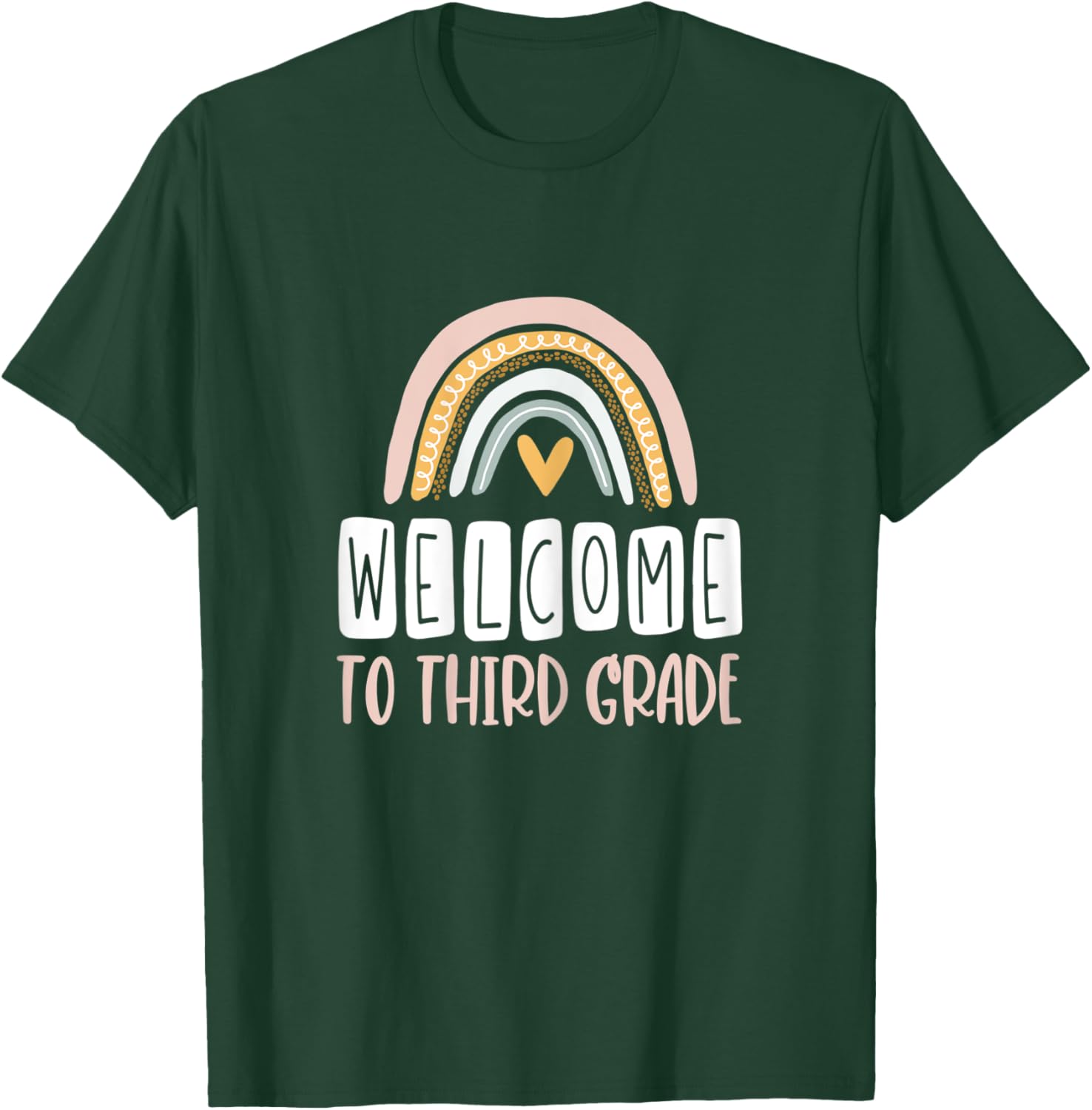 Welcome to Third Grade Boho Rainbow Back to School 3rd Grade T-Shirt - T-Shirt | Forest