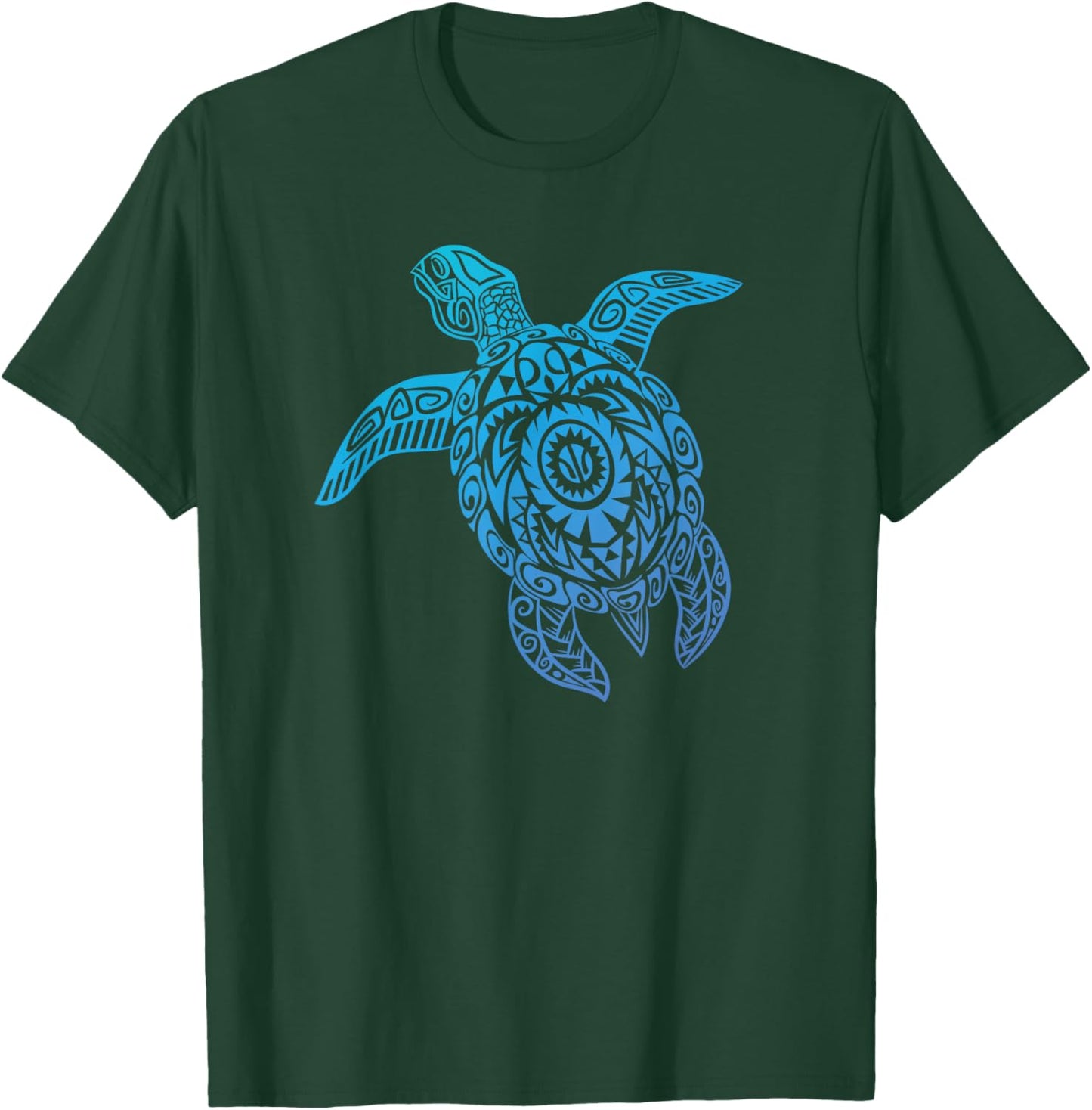 Sea Turtle Shirt - Native Hawaiian - Hawaiian Tribal T-Shirt - T-Shirt | Forest