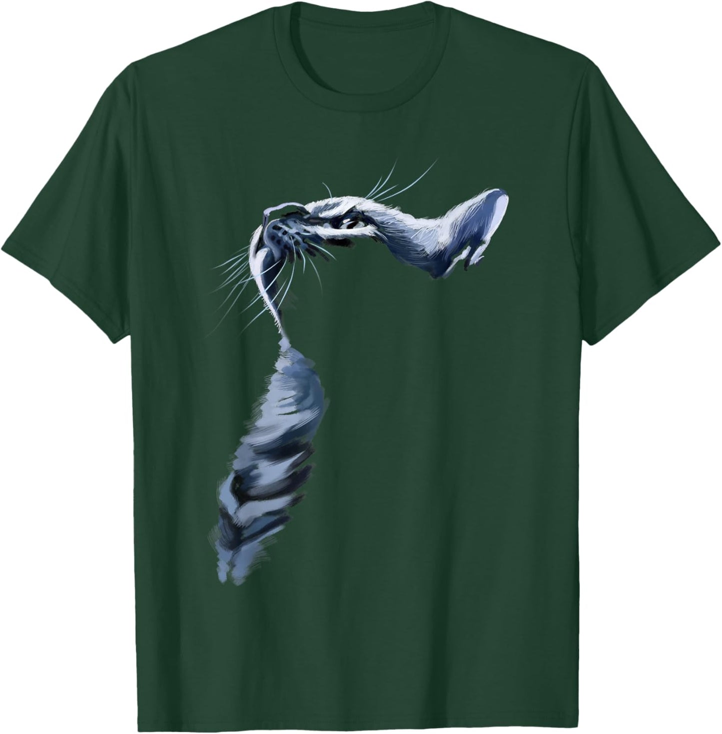Grey Cat Shadowed Cats Shirt Gifts Women Kids T-Shirt - T-Shirt | Forest