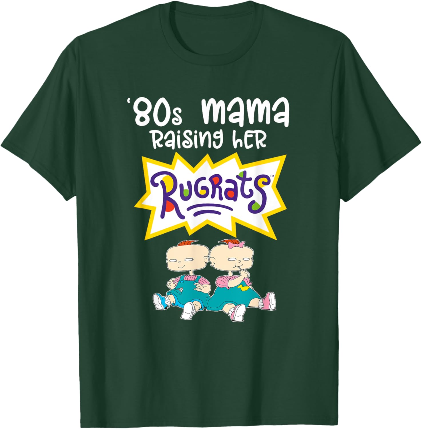 Mademark x Rugrats - 80s Mama Raising Her Rugrats - Phil & Lil T-Shirt - T-Shirt | Forest