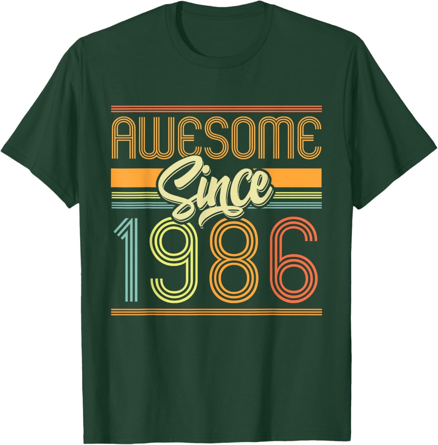 Awesome Since 1986 39th Birthday 39 Years Old Bday Men Women T-Shirt - T-Shirt | Forest