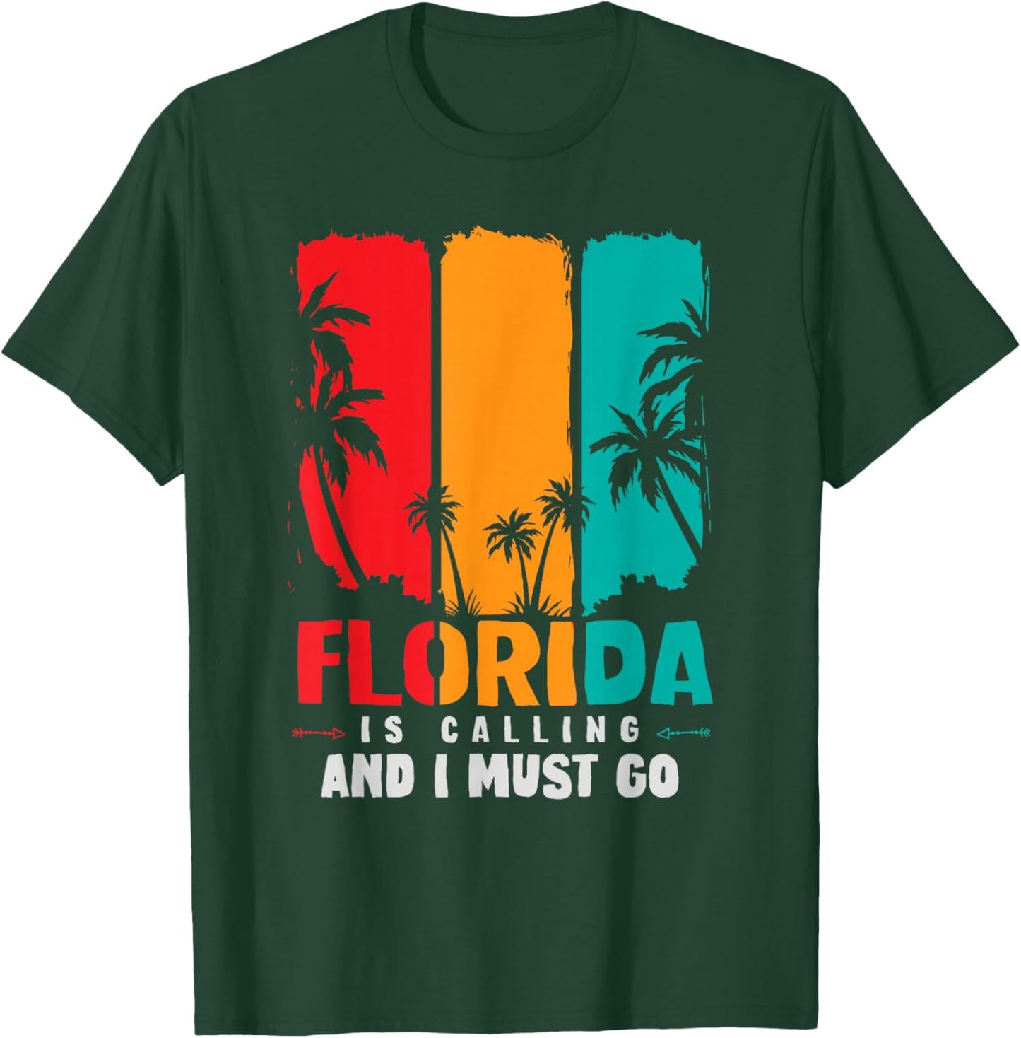 Funny FL State Florida is Calling and I Must Go Florida T-Shirt - T-Shirt | Forest