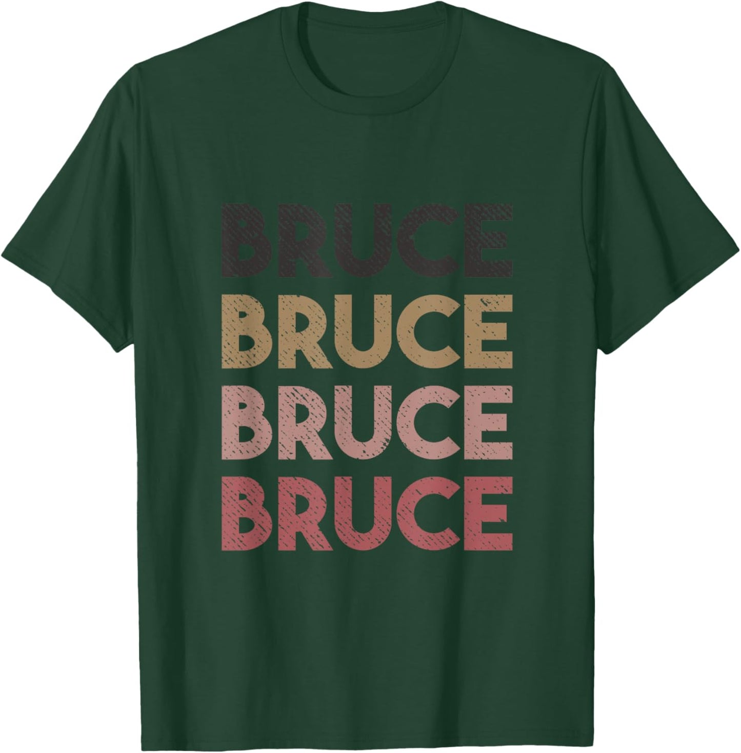 Bruce Retro Style Vintage Distressed T-Shirt - T-Shirt | Forest