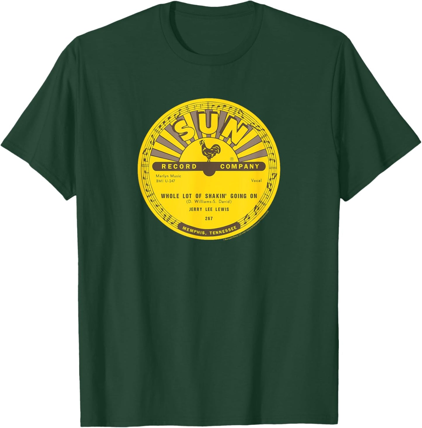 Sun Records Vinyl Jerry Lee Lewis Whole Lot of Shakin' T-Shirt - T-Shirt | Forest