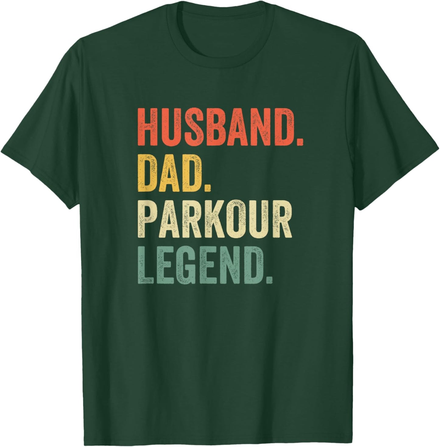 Funny Free Running Husband Dad Parkour Legend Vintage T-Shirt - T-Shirt | Forest