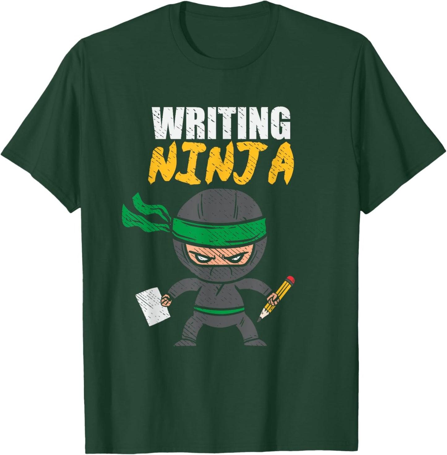 Writing Ninja Author Script Editor Book Lover Story Writer T-Shirt - T-Shirt | Forest