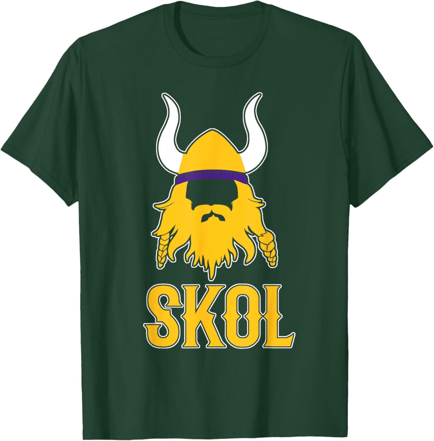 Miftees SKOL Nordic Scandinavian Viking Warrior T-Shirt - T-Shirt | Forest