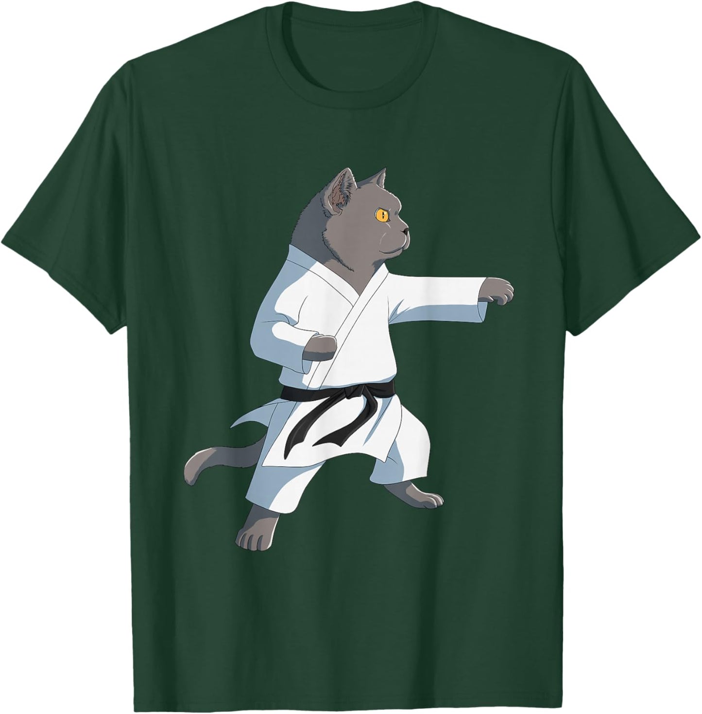 Funny Karate British Shorthair Cat T-Shirt - T-Shirt | Forest