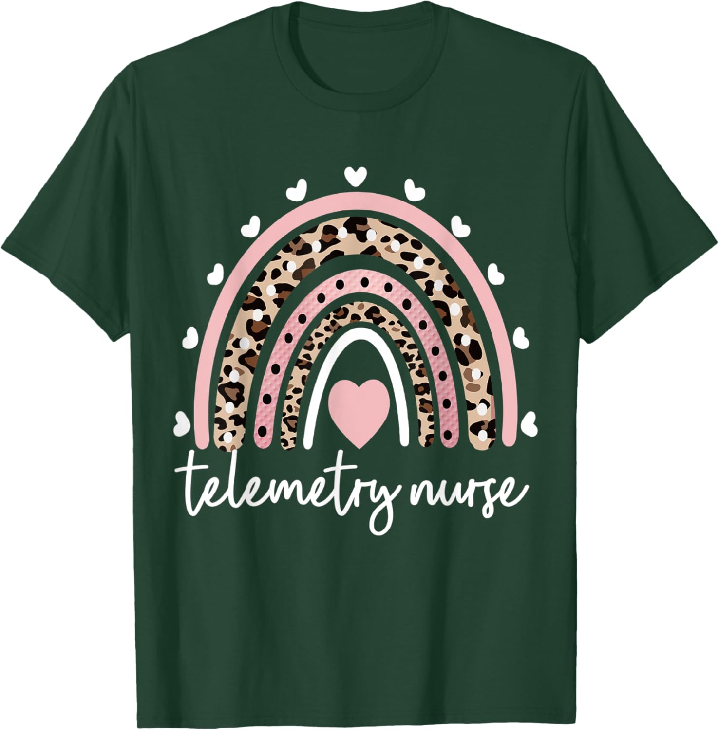 Telemetry Nurse Rainbow RN Telemetry Unit Telemetry Nursing T-Shirt - T-Shirt | Forest