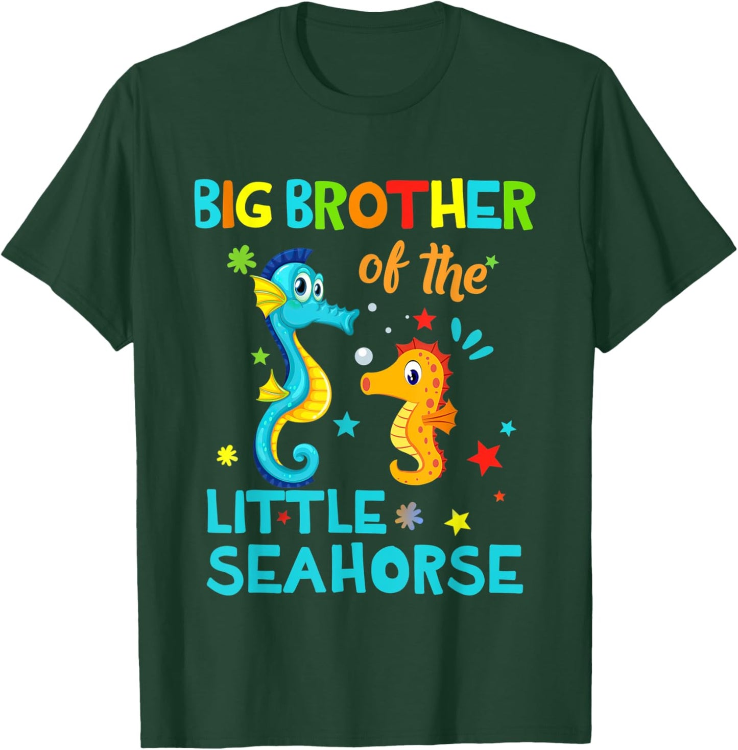 Big Brother Of Seahorse Shirts Birthday Shirts Matching T-Shirt - T-Shirt | Forest