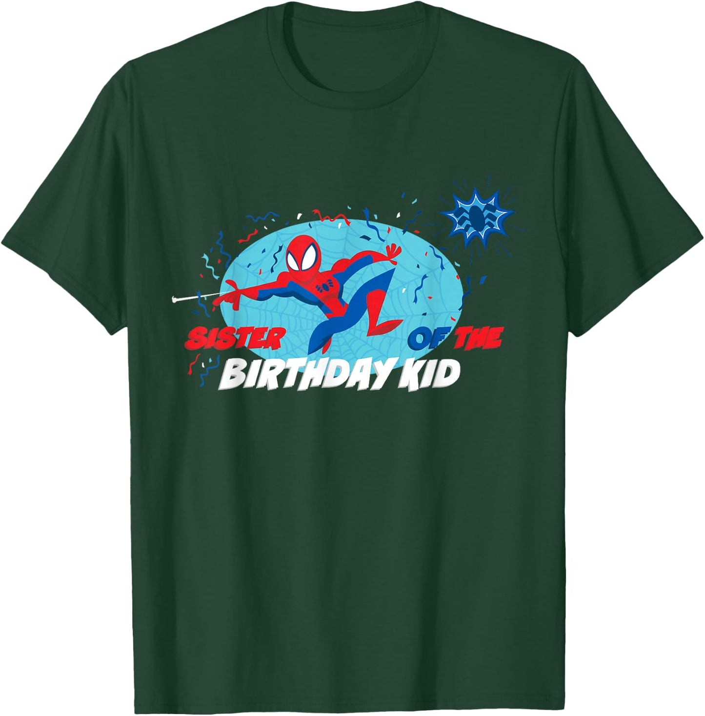 Marvel Spider-Man Toon Family Sister of the Birthday Kid T-Shirt - T-Shirt | Forest