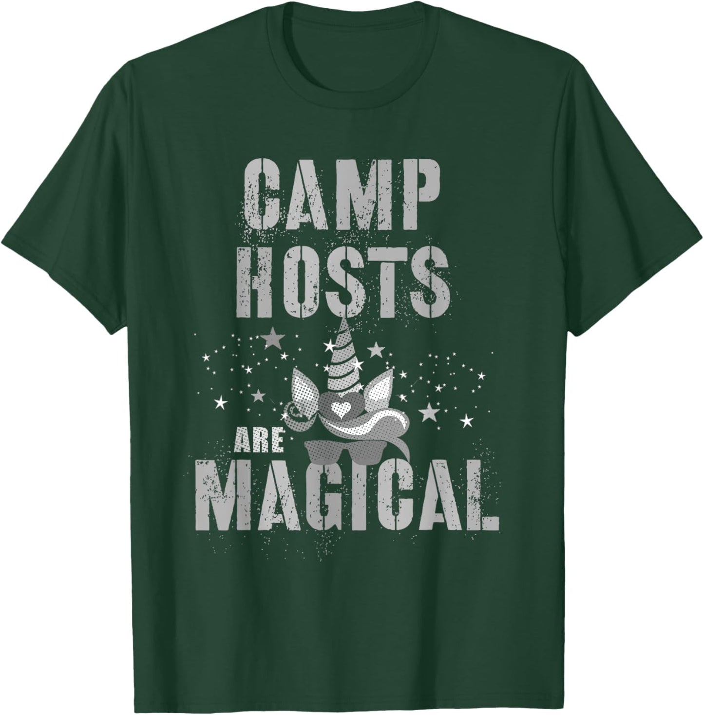 Funny CAMP HOSTS ARE MAGICAL Host I'm Unicorn Cool Mythical T-Shirt - T-Shirt | Forest