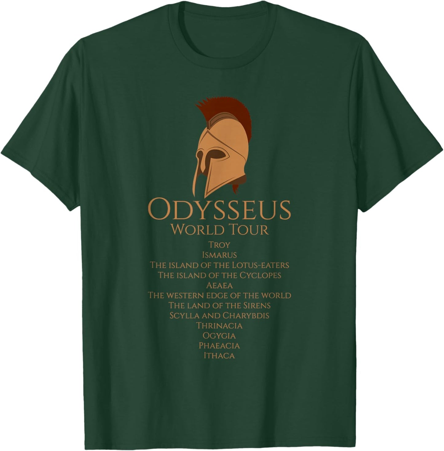 Odysseus World Tour - Ancient Greek Epic Mythlogy T-Shirt - T-Shirt | Forest