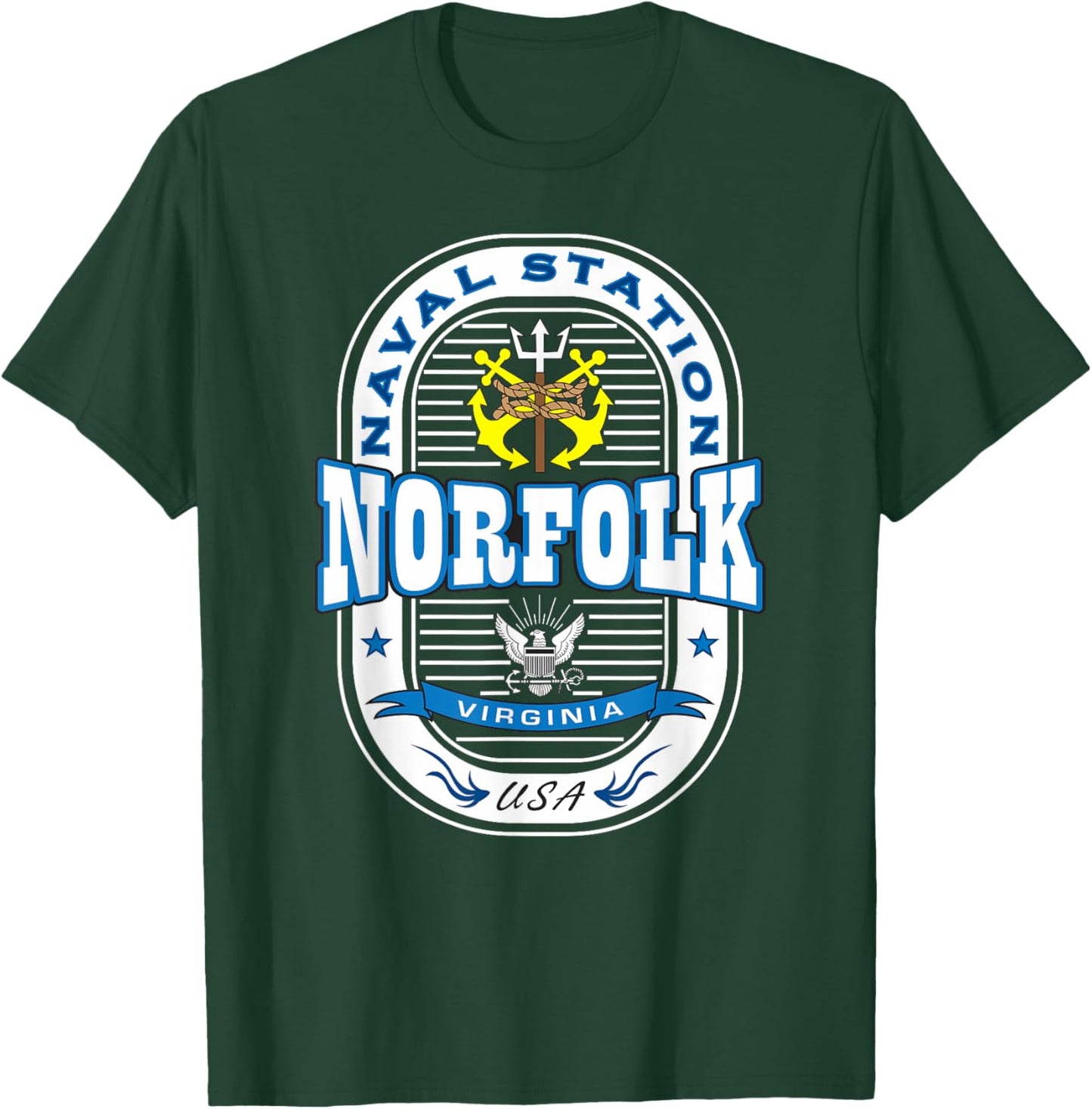 Naval Station Norfolk Virginia Usa T-Shirt - T-Shirt | Forest