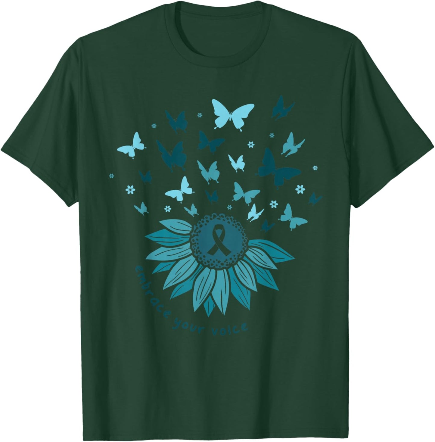 SAAM Sexual Assault Awareness Month We Wear Teal In April T-Shirt - T-Shirt | Forest