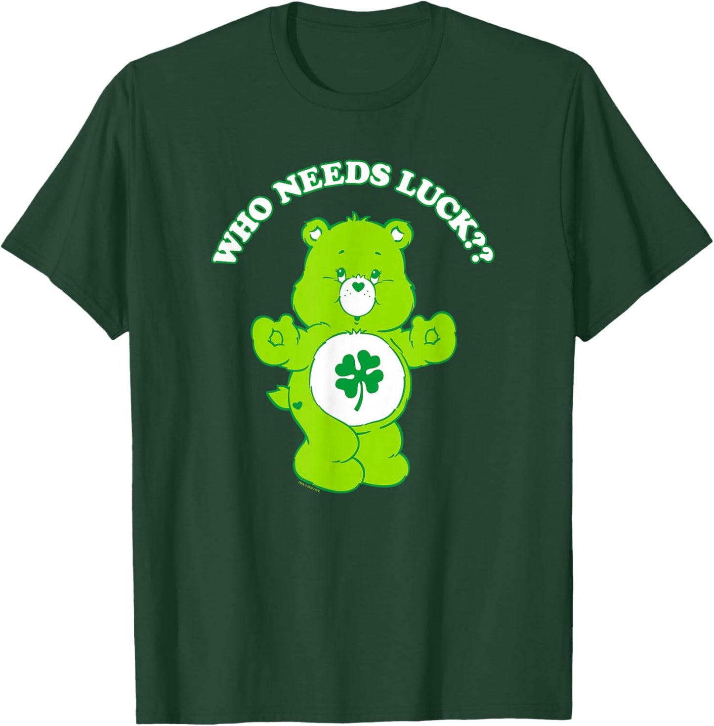 Care Bears St. Patrick's Day Good Luck Bear Who Needs Luck? T-Shirt - T-Shirt | Forest