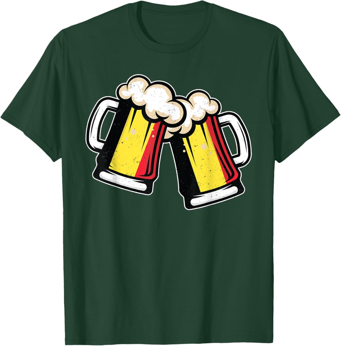 Belgium Flag Beer Mug - Cool Belgian Beer T-Shirt - T-Shirt | Forest