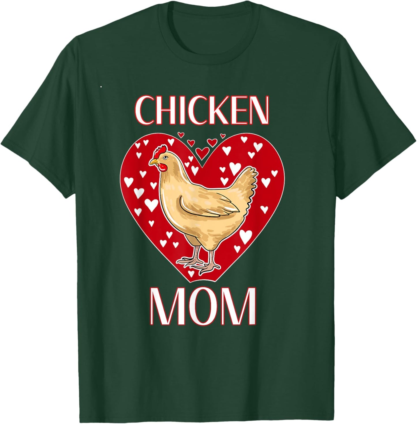 Chicken Mom Funny Chicken Owner Illustration T-Shirt - T-Shirt | Forest