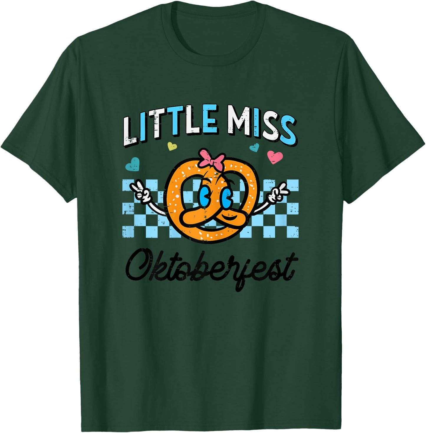 Little Miss Oktoberfest Pretzel German Toddler Girls Kids T-Shirt - T-Shirt | Forest