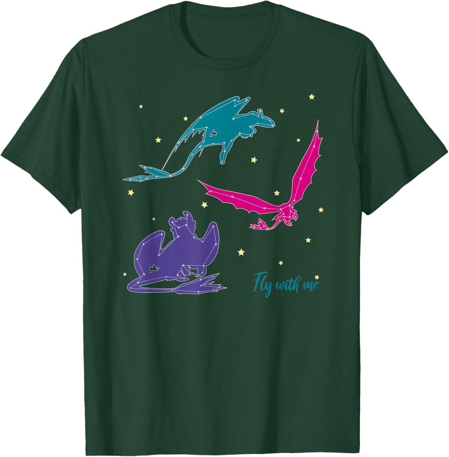 DreamWorks How to Train Your Dragon 3 Fly With Me T-Shirt - T-Shirt | Forest