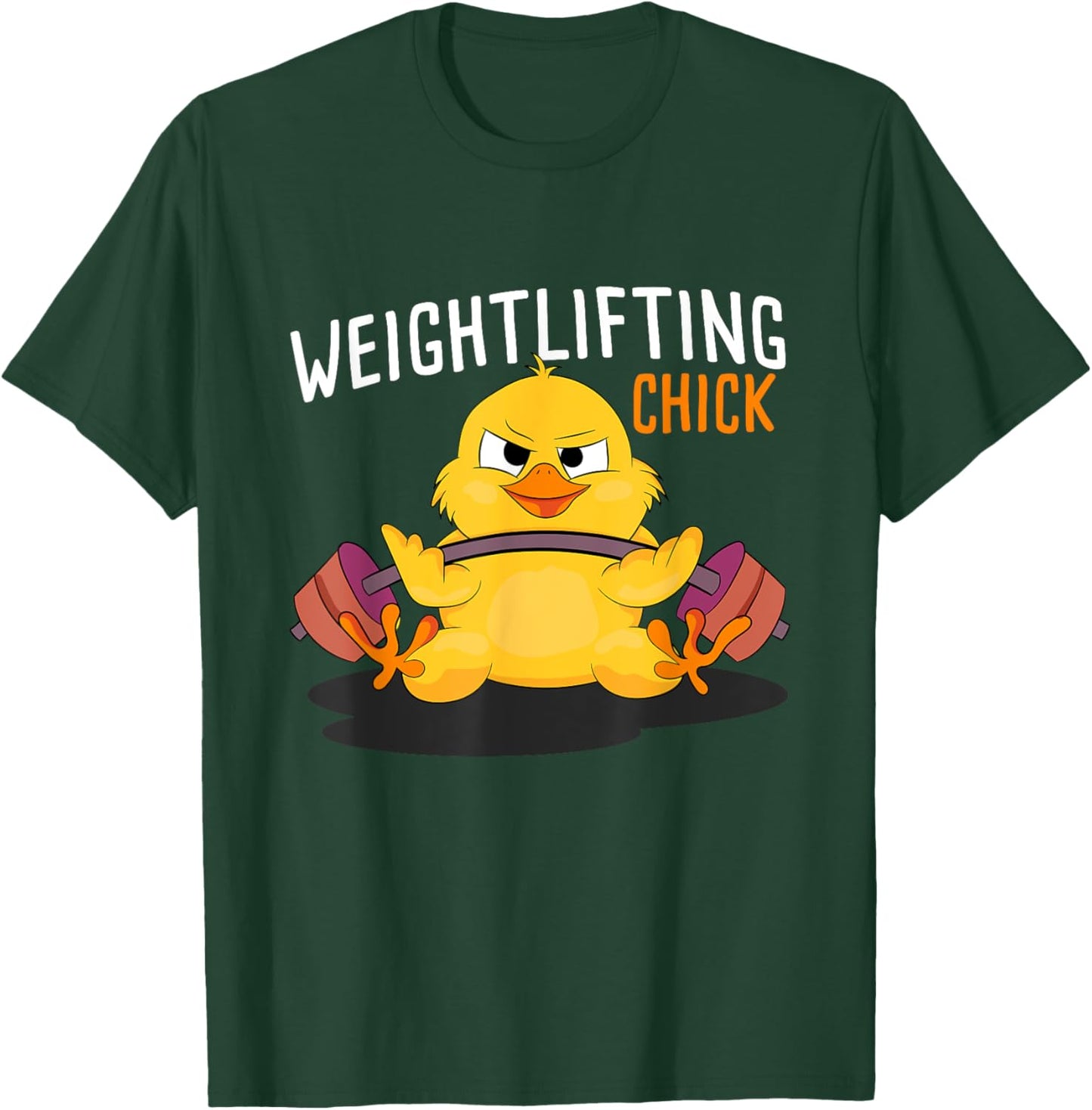 Weightlifting Chick Bodybuilding Workout Gym Women Fitness T-Shirt - T-Shirt | Forest