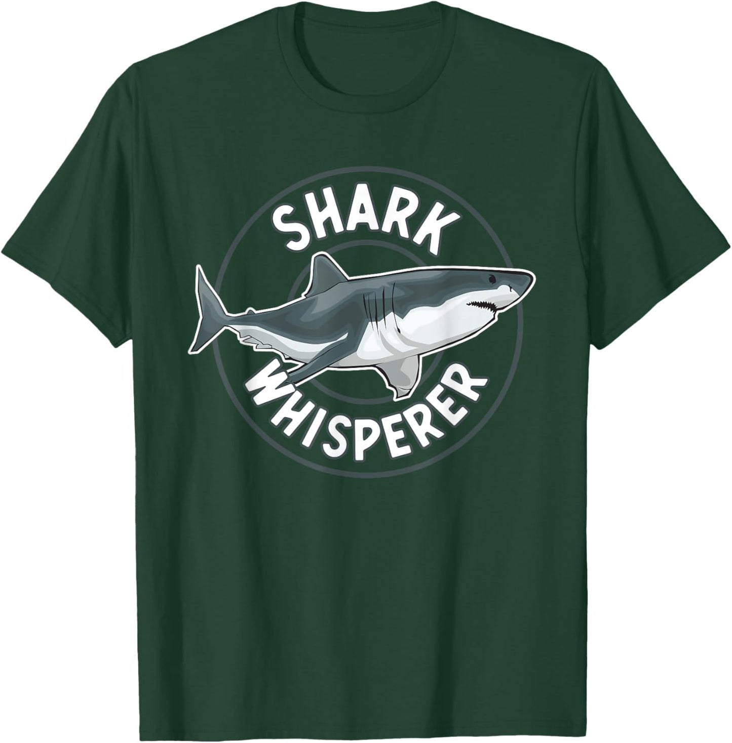 Shark Whisperer Apparel Great White Shark - Funny Shark T-Shirt - T-Shirt | Forest