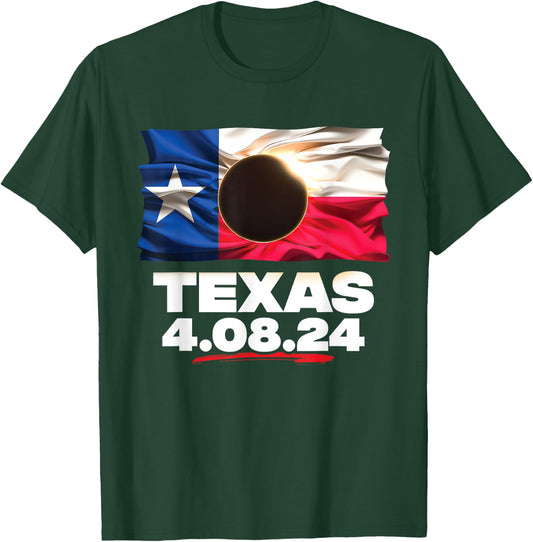 North America Total Solar Eclipse 2024 Texas USA T-Shirt - T-Shirt | Forest