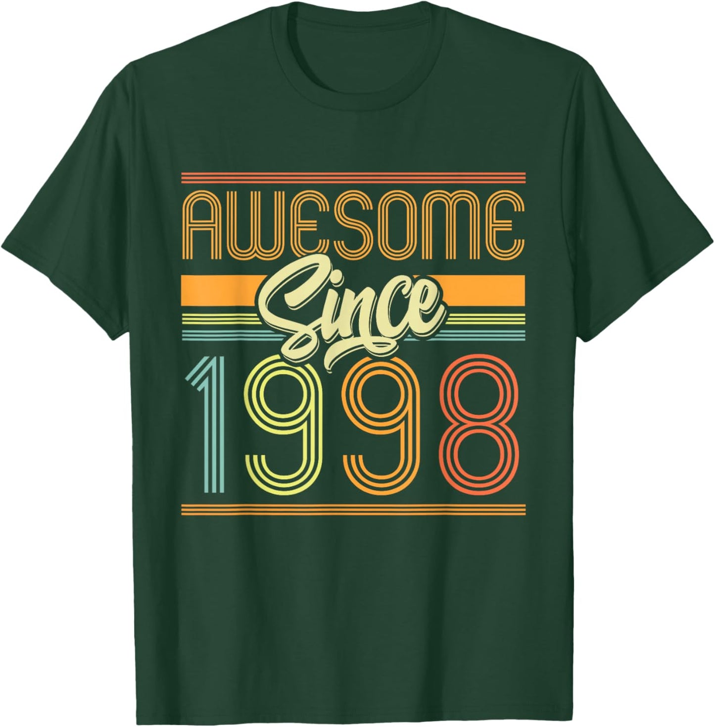 Awesome Since 1998 27th Birthday 27 Years Old Bday Men Women T-Shirt - T-Shirt | Forest