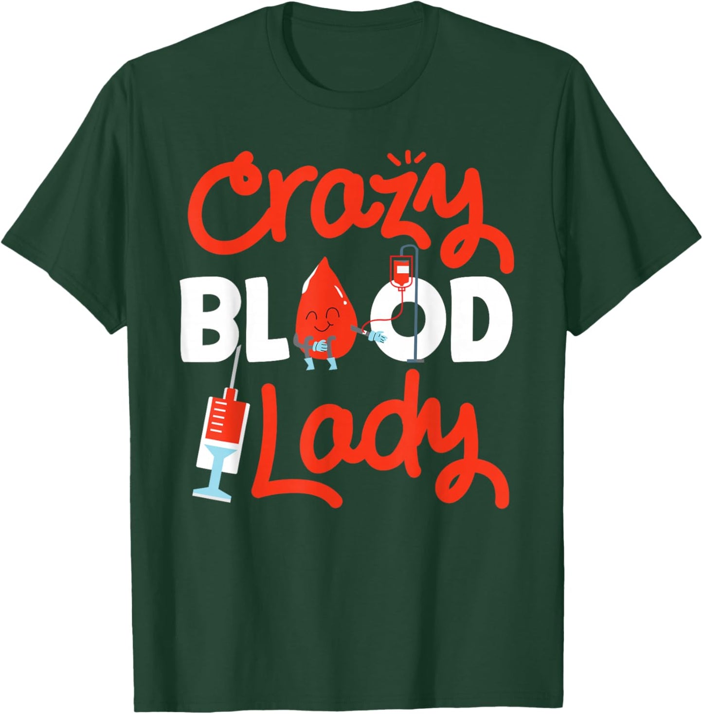 Phlebotomist Tech Technician blood T-Shirt - T-Shirt | Forest