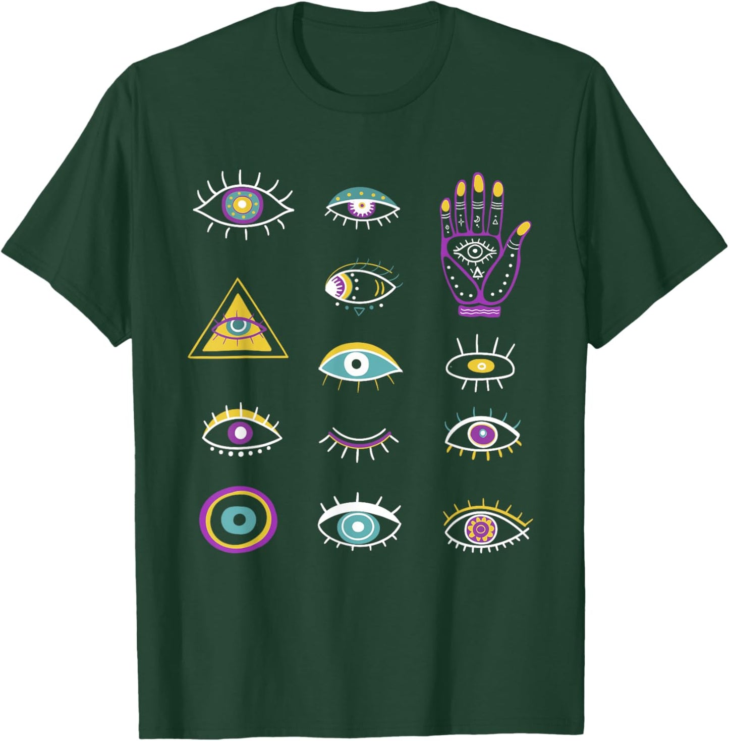 Evil Eye Curse Protection Seeing Eyes Evil Eye Nazar Mati T-Shirt - T-Shirt | Forest