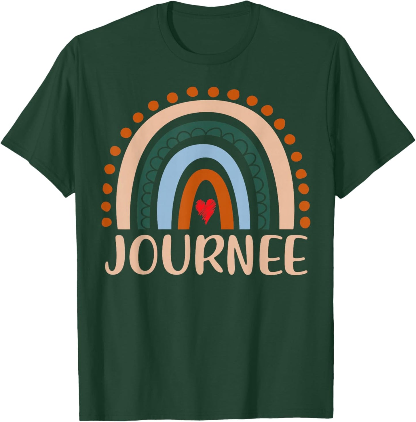 Journee Name Personalized Funny Women Rainbow Journee T-Shirt - T-Shirt | Forest