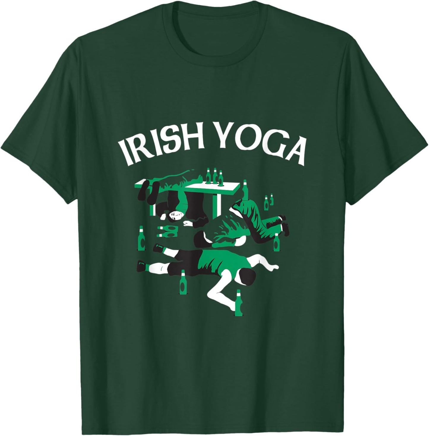 Irish Yoga Funny St. Patricks Day Drinking T-Shirt - T-Shirt | Forest