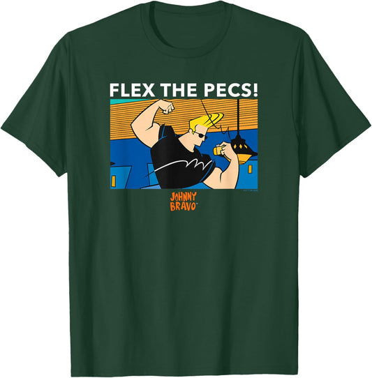 Johnny Bravo Flex The Pecs! Johnny Bravo Poster T-Shirt - T-Shirt | Forest