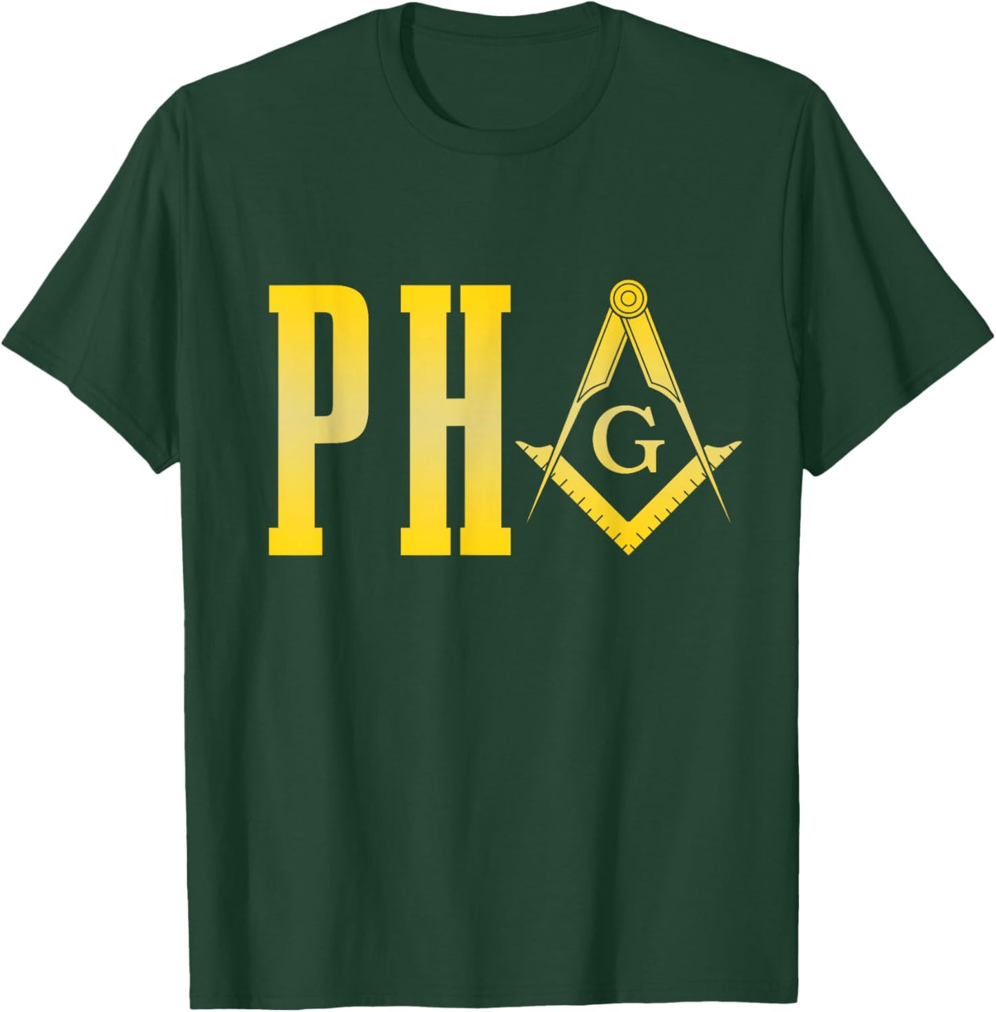 PHA Prince Hall Mason Freemason Masonic Square & Compass T-Shirt - T-Shirt | Forest