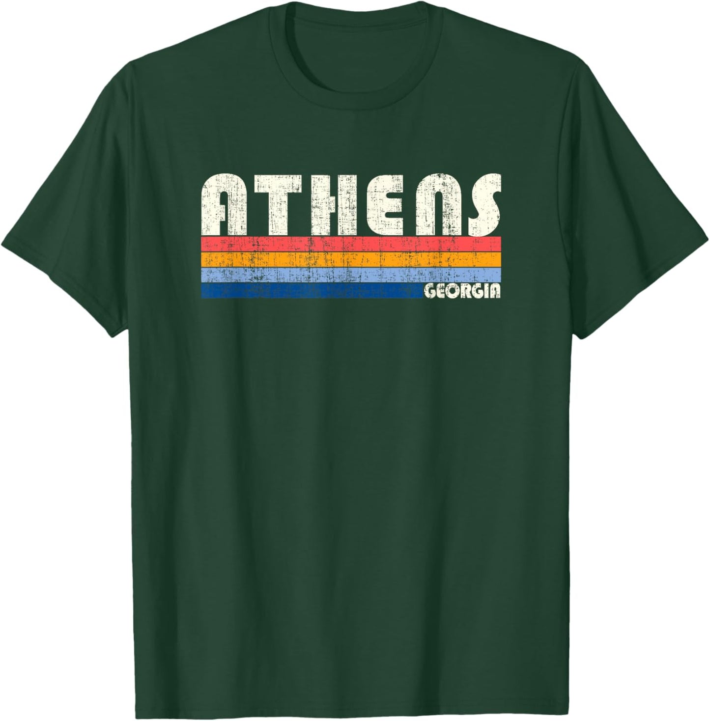 Retro Vintage 70s 80s Style Athens, GA T-Shirt - T-Shirt | Forest