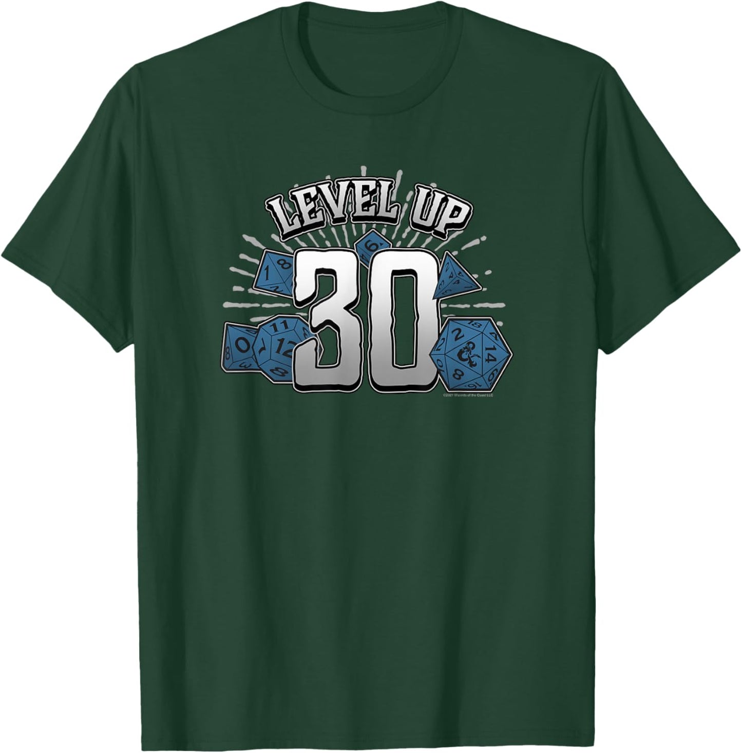 Dungeons & Dragons Birthday Level Up Thirty T-Shirt - T-Shirt | Forest